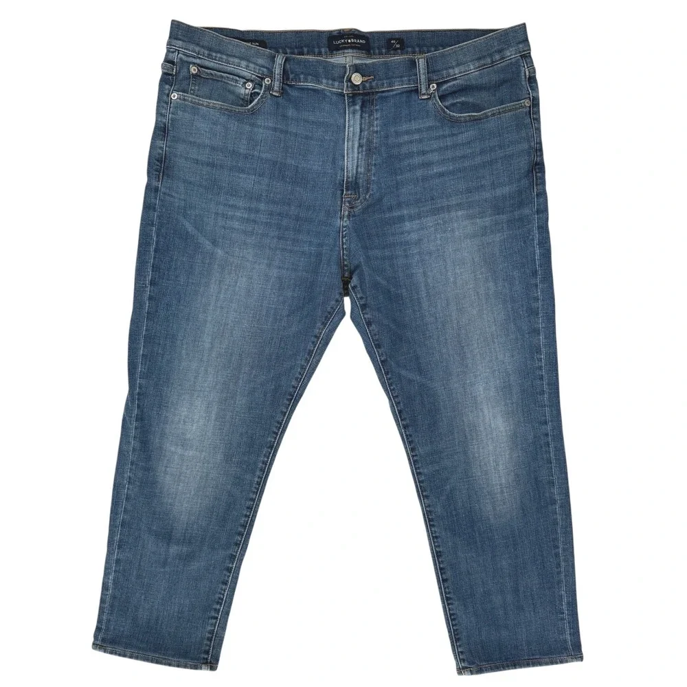 Mens Lucky Brand 410 Athletic Slim Jeans 40x32 Blue Medium Wash Casual Everyday